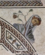 Detail from Gallo-Roman mosaic pavement