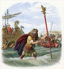 Romans invading Britain