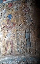 Goddess Isis with King Tuthmosis III