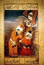 Abraham preparing to sacrifice his son Isaac