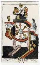 Tarot card of The Wheel of Fortune - Noblet Tarot