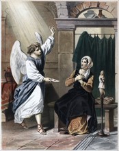 Angel named Secret bringing letter from the Merciful One to Christiana