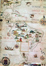 French map of Central and South America