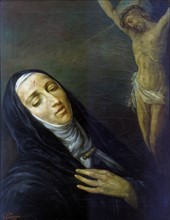 Anonymous. 19th Century. St Rita de Cascia (fl.1457) Patron saint of loneliness and spouse abuse.