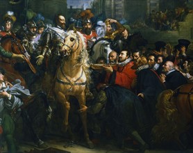 HENRY IV of France entering Paris