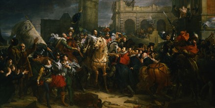 HENRY IV of France entering Paris