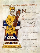 King David playing a 'lyre'