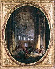 Interior of the colonnade of St Peter's