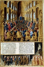 Pope Urban II presiding over the Council of Clermont