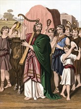 King David playing before the Ark