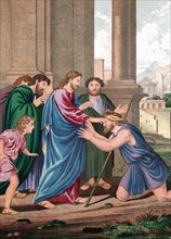 Christ giving sight to the man born blind