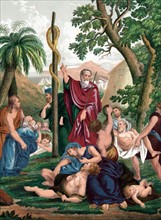 Moses instructs them to look on brazen serpent