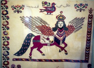 Al-Buraq, the winged horse that carried Mohammed on his night flight to Jerusalem to meet and pray with Moses and Jesus