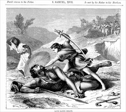 David slaying the Philistine giant Goliath