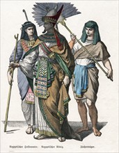 Egyptian king and male attendants