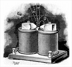 High voltage equipment used by Pierre and Marie Curie
