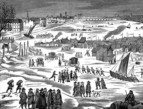 Frost Fair on the Thames at London 1683