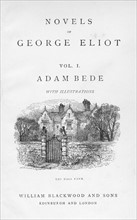 Title page of "Adam Bede" by George Eliot,  from an edition of her collected novels published c