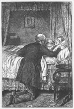 Amos Barton at his wife's deathbed