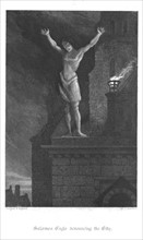 Solomon Eagle denouncing the City of London from the parapet of St