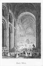 Paul's Walk: the nave of Old Saint Paul's turned into a market place