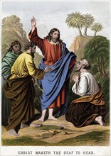 Christ making the deaf to hear