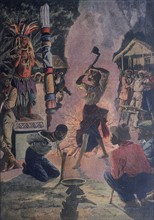 Human sacrifice during Voodoo ceremony in La Fayette