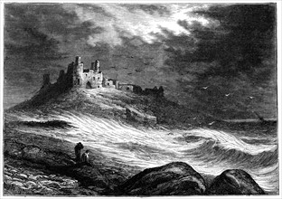 Dunstanburgh Castle on the coast of Northumberland, which changed hands a number of times during the Wars of the Roses between the house of York and Lancaster