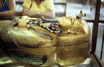 Golden sarcophagus of Tutankamen