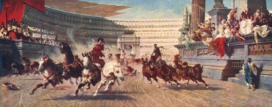 Victorian impression of a Roman chariot race