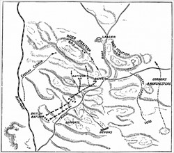 Plan of the Battle of Elandslaagte