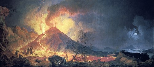 Eruption of Vesuvius' by Pierre Jacques Votaire,