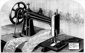 Wilson sewing machine, showing belt drive