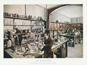 Vinolia Soap Company's London laboratory where raw materials and essential oils were tested.