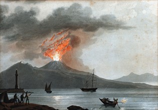 Vesuvius during one of its early 19th century eruptions