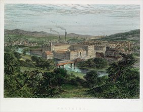 Saltaire, model textile factory and town near Bradford,Yorkshire, England