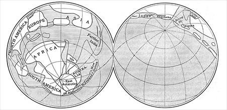 Diagram of the Earth during Carboniferous period