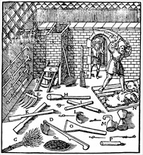 Smelting of ores, 1556