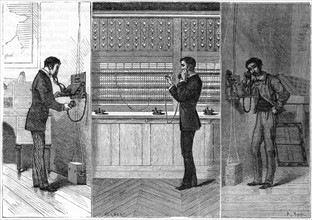 Telephone: man on left is making call