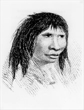 Jemmy Button, the Fuegian 'adopted' by the expedition, as he appeared in 1834 after his return to his tribe