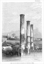 Frontispiece of the ninth edition of Charles Lyell "Principles of Geology", London, 1853, showing the Temple of Serapis at Puzzuoli in 1836 and how it had slowly subsided, thus supporting the Uniformi...