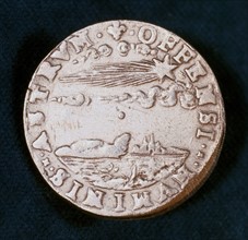 Obverse of medal commemorating the bright comet of 1577
