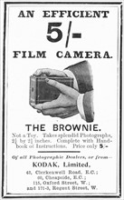 Advertisement for Kodak "Brownie" camera