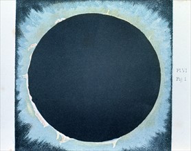 Solar corona and prominences 1860