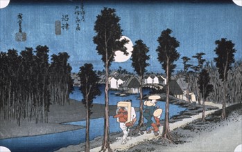 Hiroshige, Numazu, crépuscule