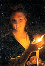 Schalcken, Woman with candle