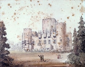 Watercolour of an unnamed castle