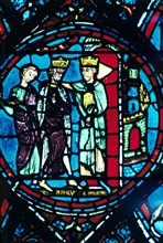 Stain glass window from the cathedral of Chartres, XIII century