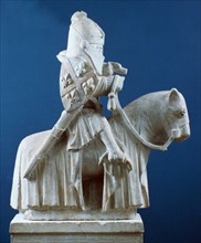 Ivory statue depicting a medieval knight