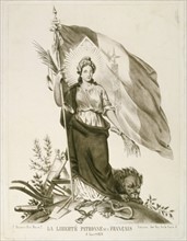 1870, allegory depicting La Liberte, the patron of France.